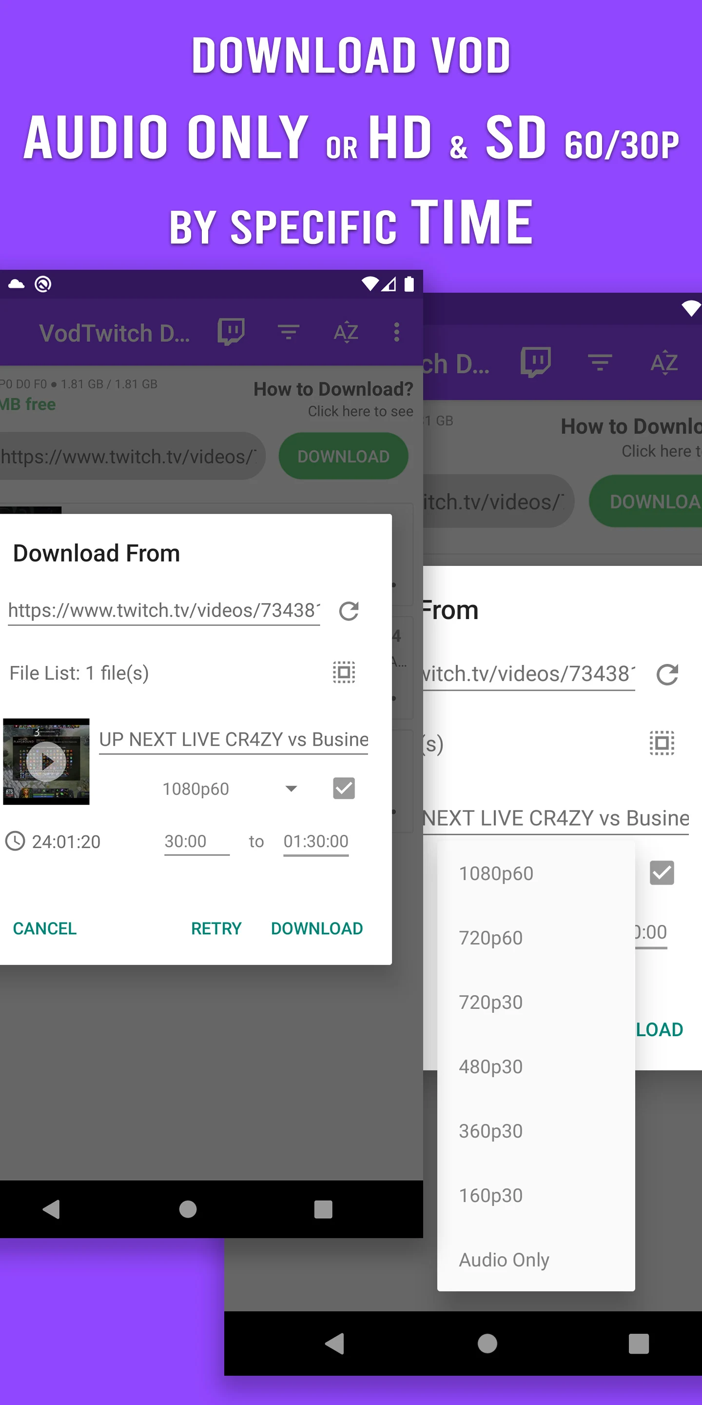 Video Downloader for Twitch screenshot
