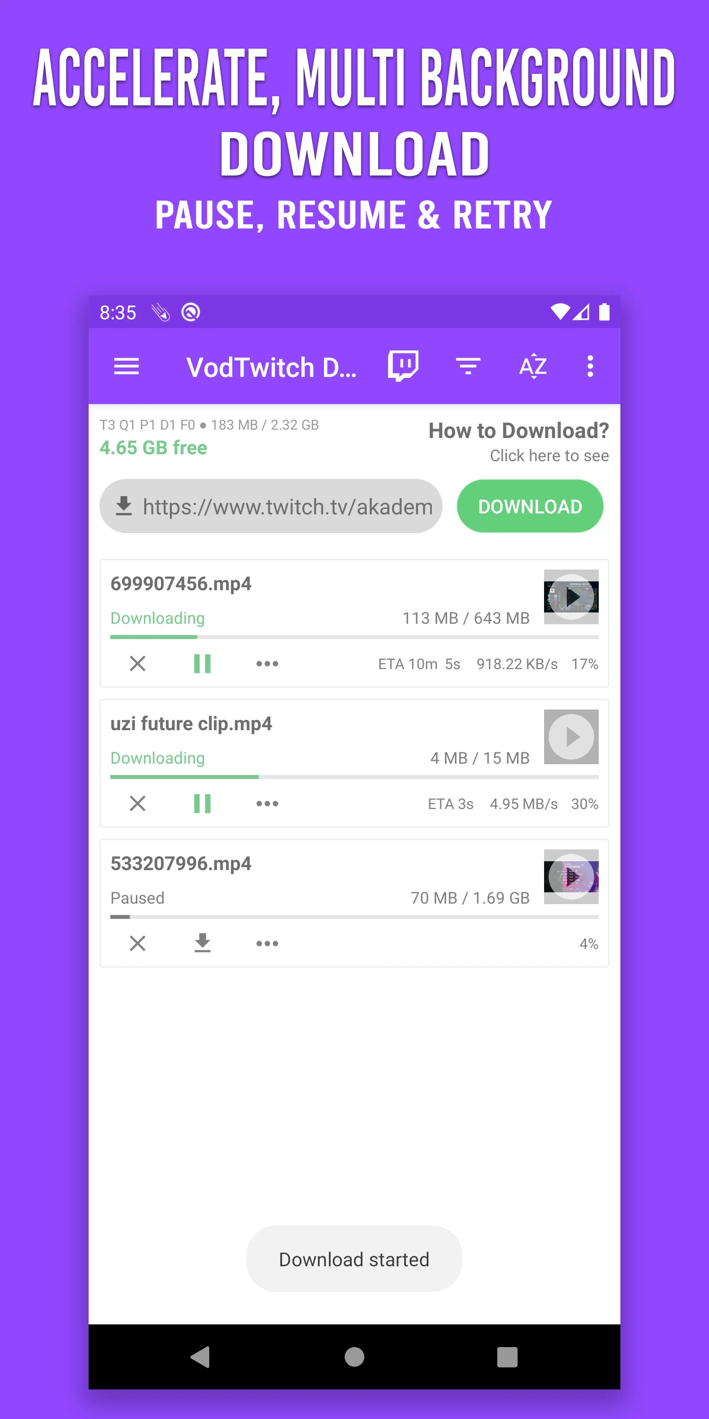 Video Downloader for Twitch screenshot